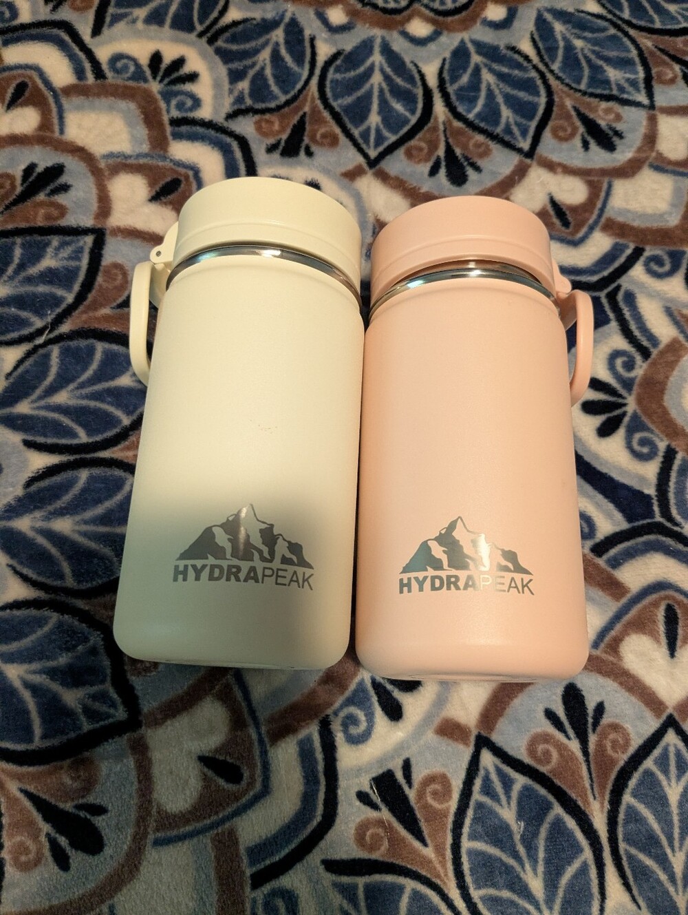 Hydrapeak Womenās Cream & Pink Insulated Bottle - 14oz
